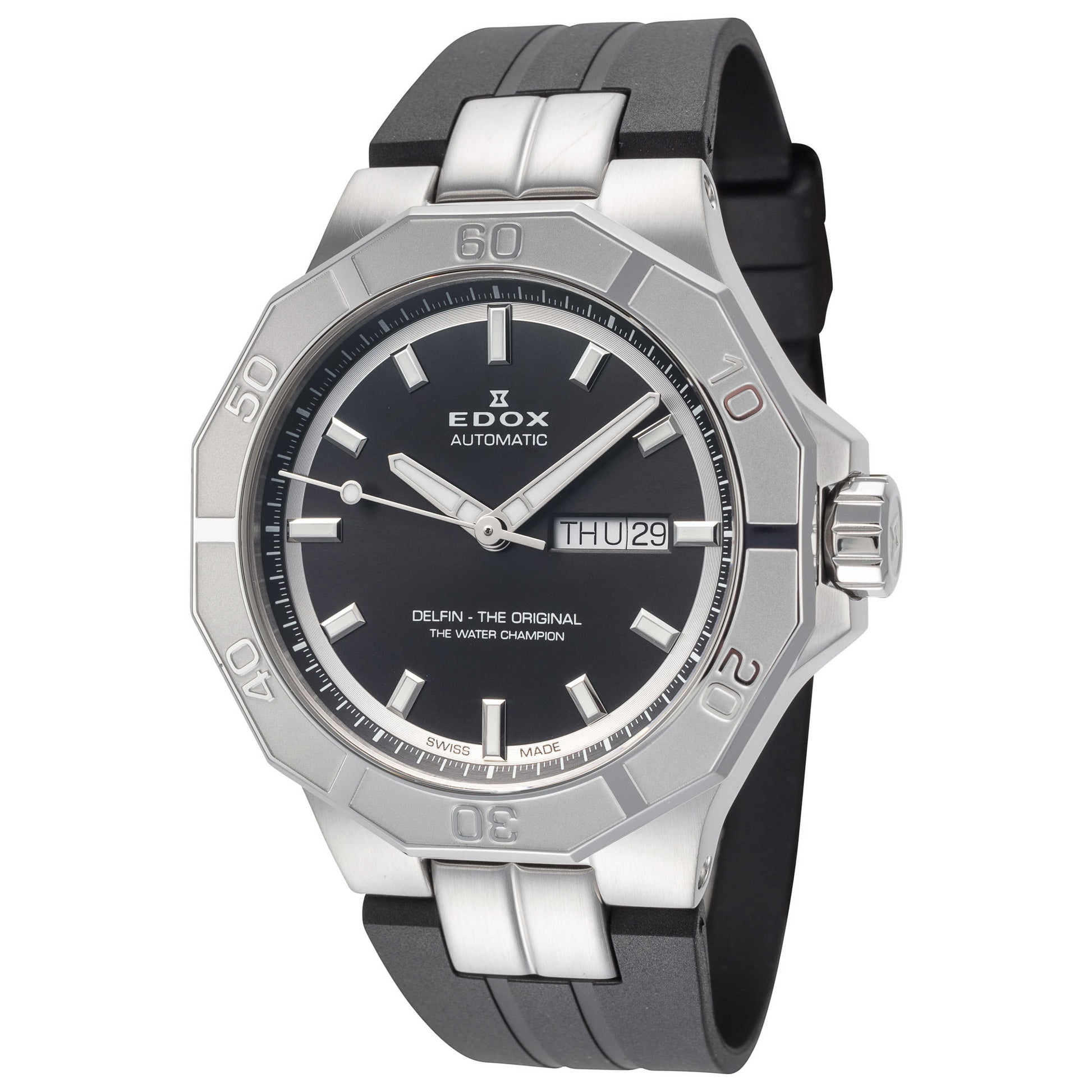 Front view of Edox Delfin The Original Men's Automatic Watch 88008-3CA-NIN