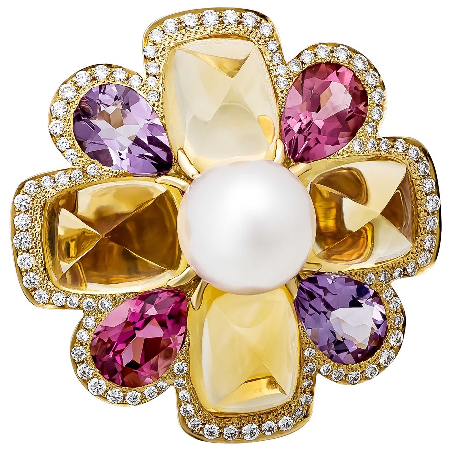 Front view of Chanel Gemstone Women's Ring 8909