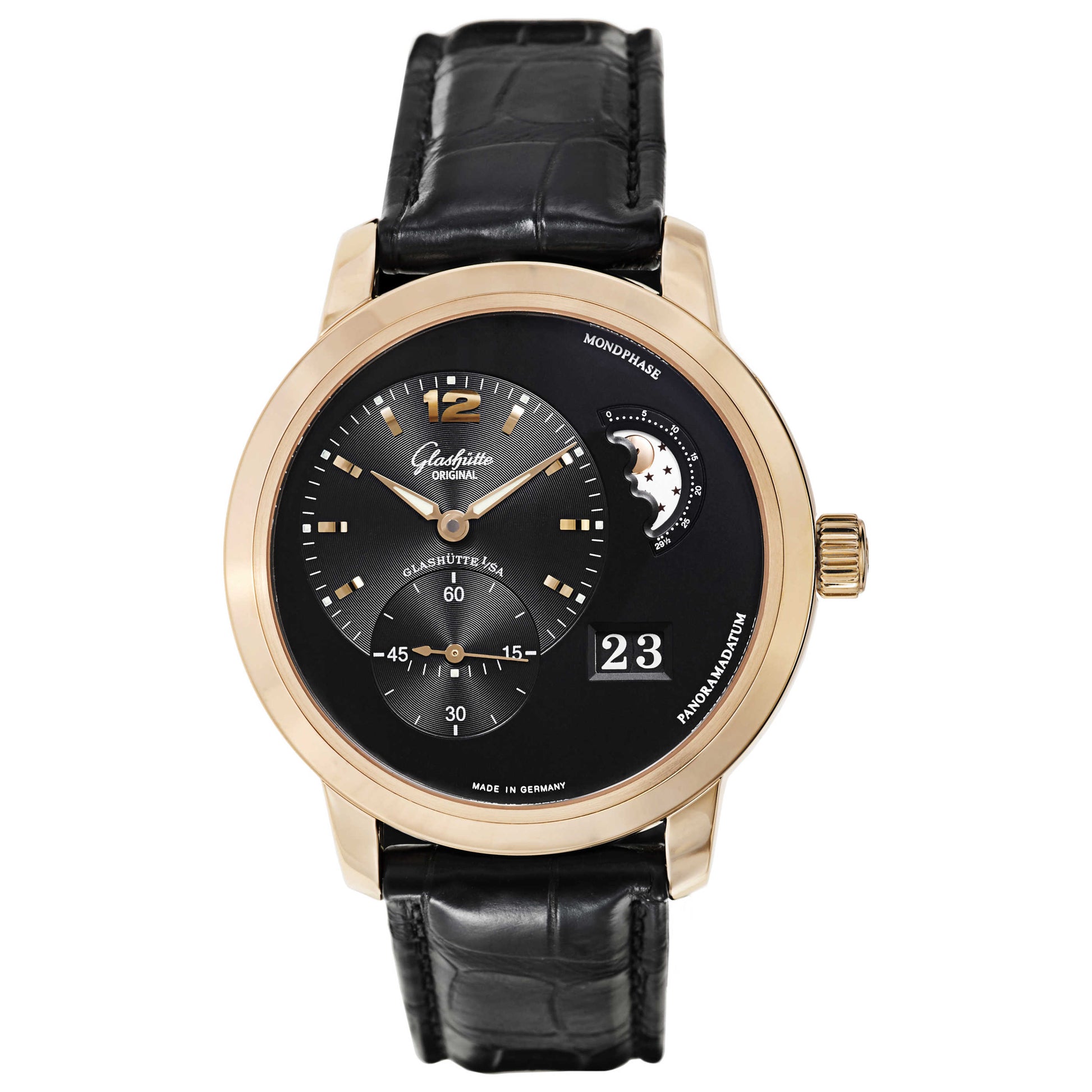 Front view of Glashutte Pano Men's Automatic Watch 90-02-32-11-05