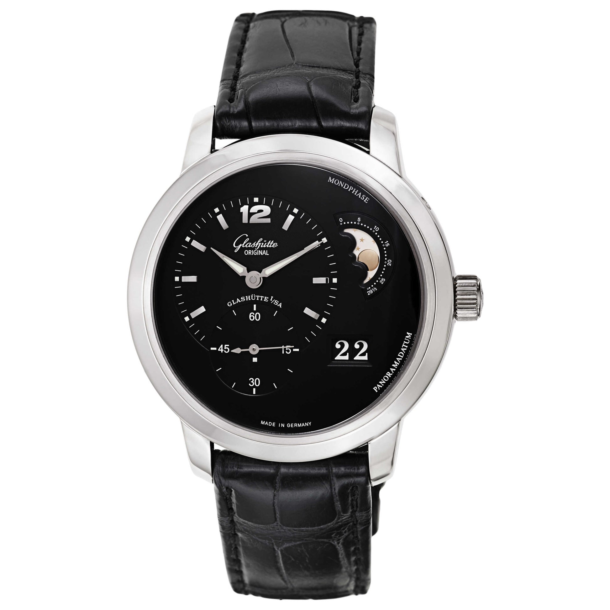 Front view of Glashutte Pano Men's Automatic Watch 90-02-33-14-05