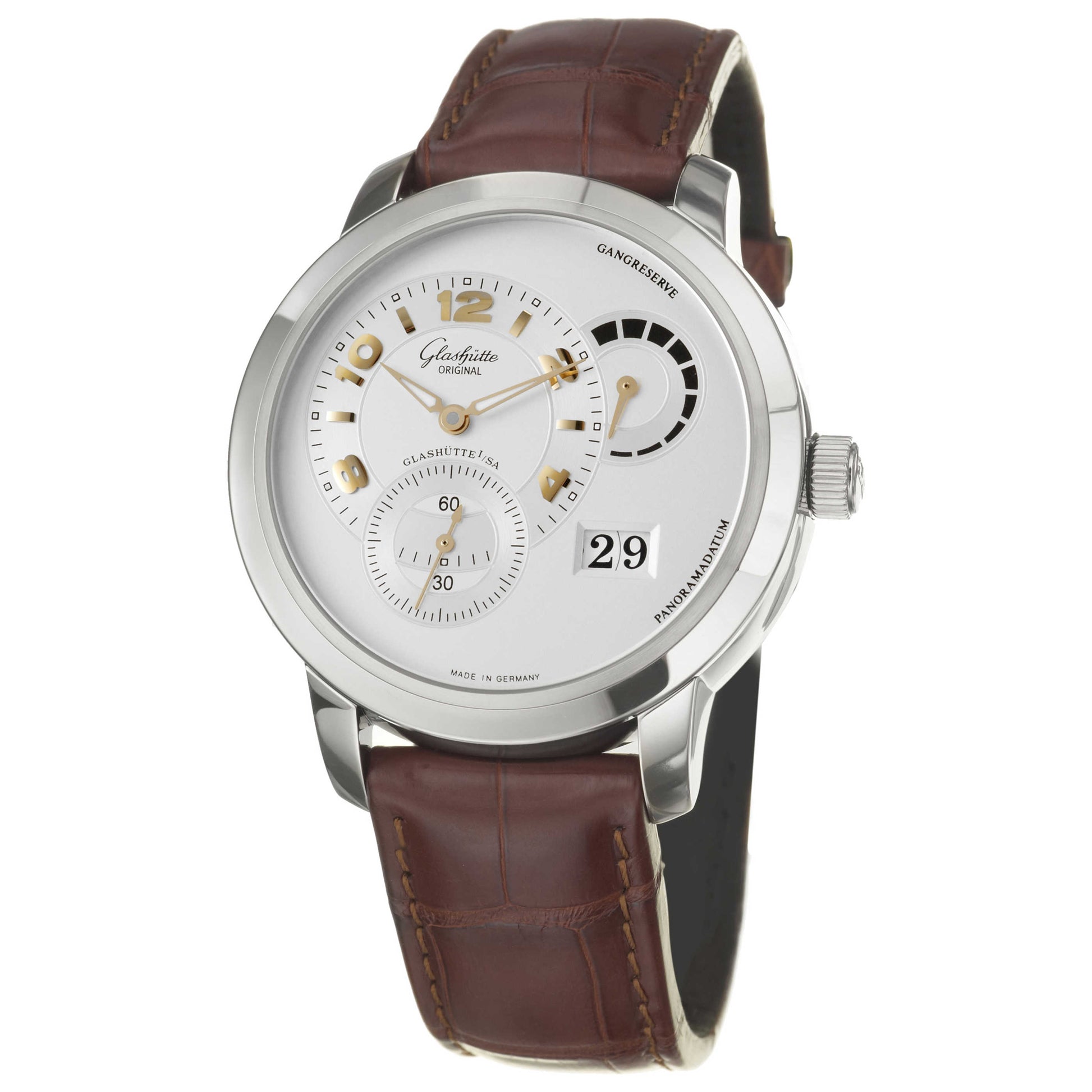 Front view of Glashutte Pano Men's Automatic Watch 90-03-31-14-05