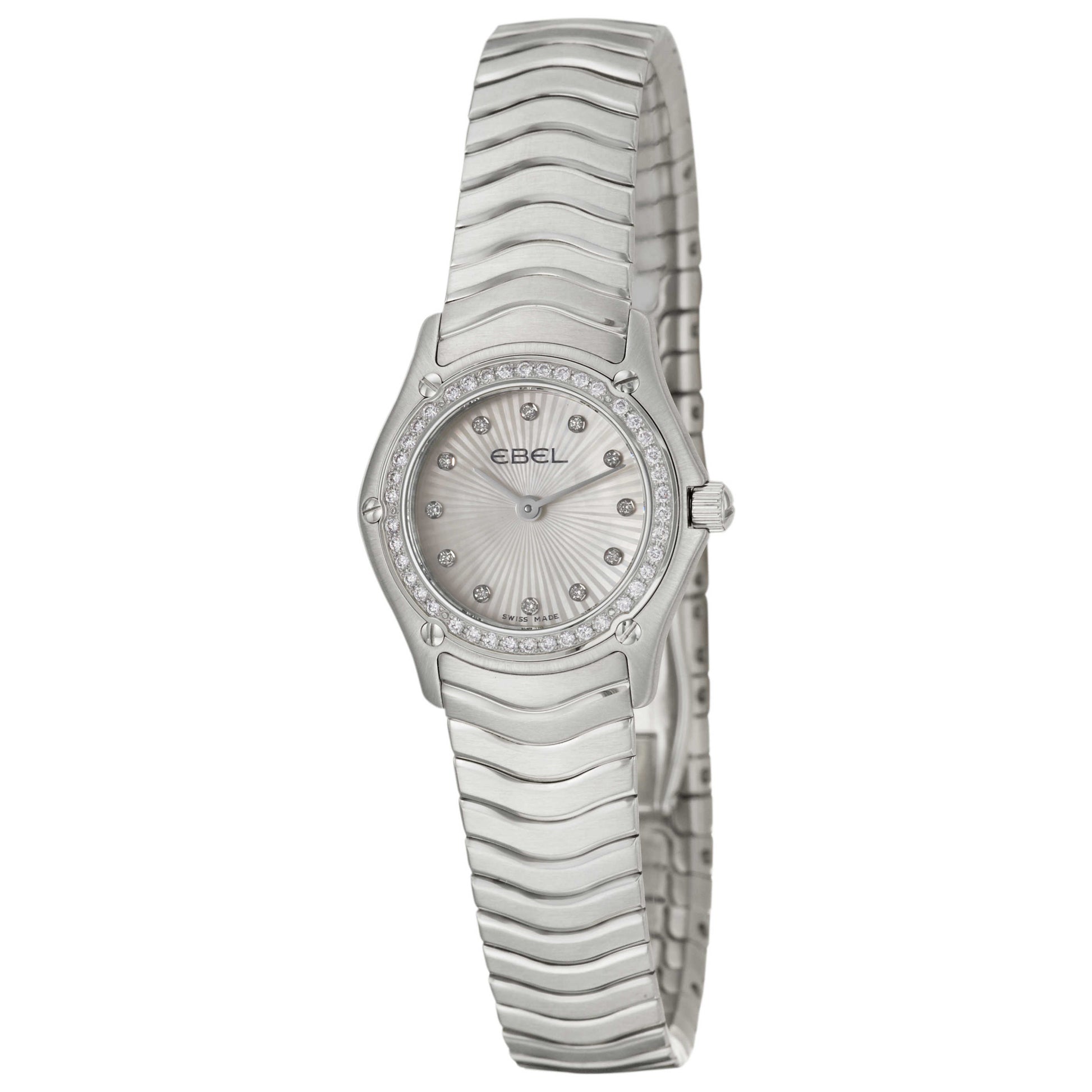 Front view of Ebel Classic Wave Women's Swiss Quartz (Battery-Powered) Watch 9003F14-99925