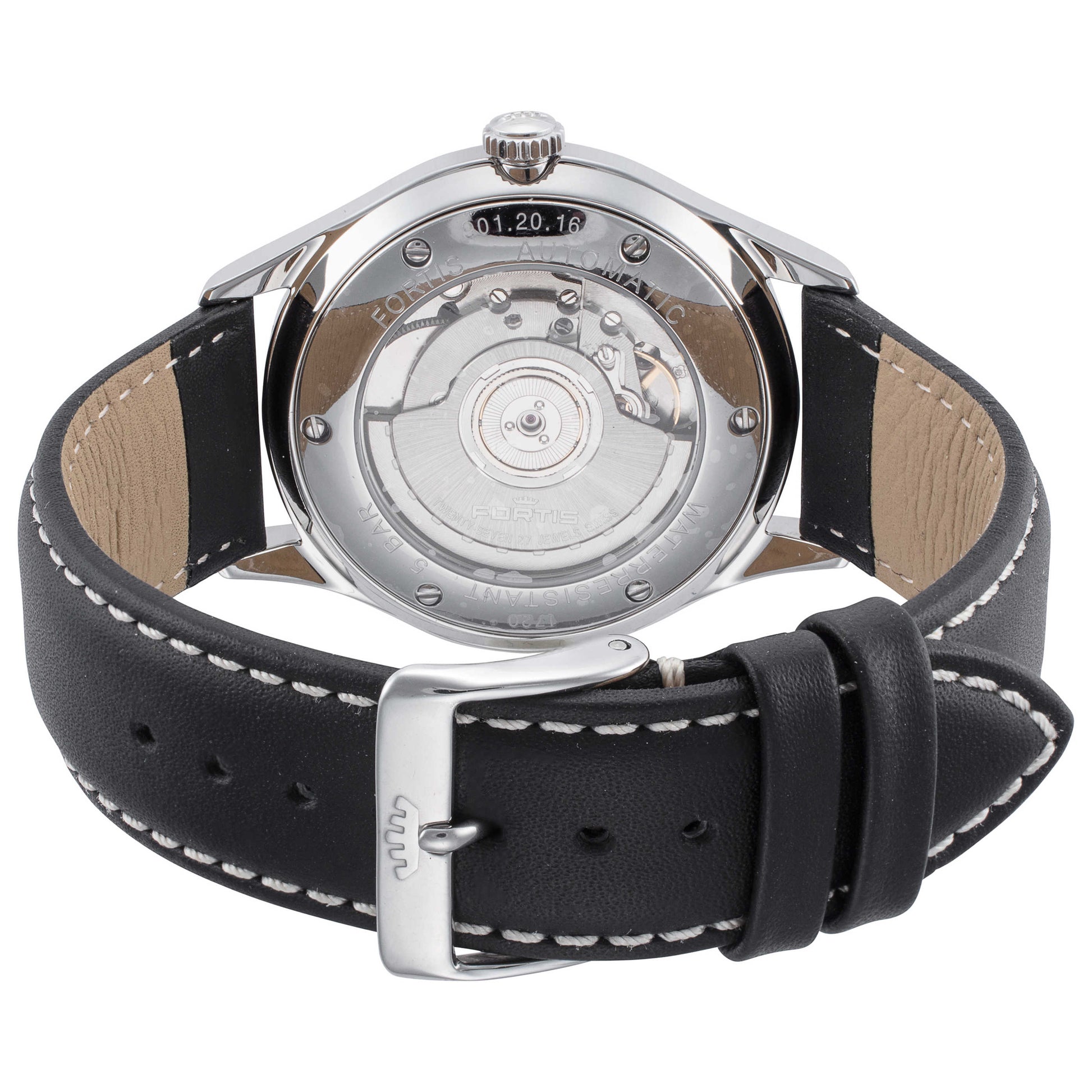Back view of Fortis Terrestis Hedonis P.M. Men's Automatic Watch 901.20.11-L01
