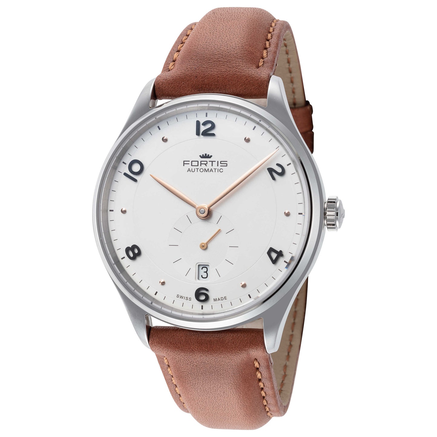 Front view of Fortis Terrestis Hedonis A.M. Men's Automatic Watch 901.20.12-L08