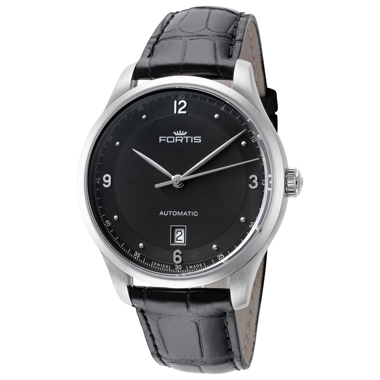 Front view of Fortis Tycoon Date P.M. Men's Automatic Watch 903.21.11-01LC
