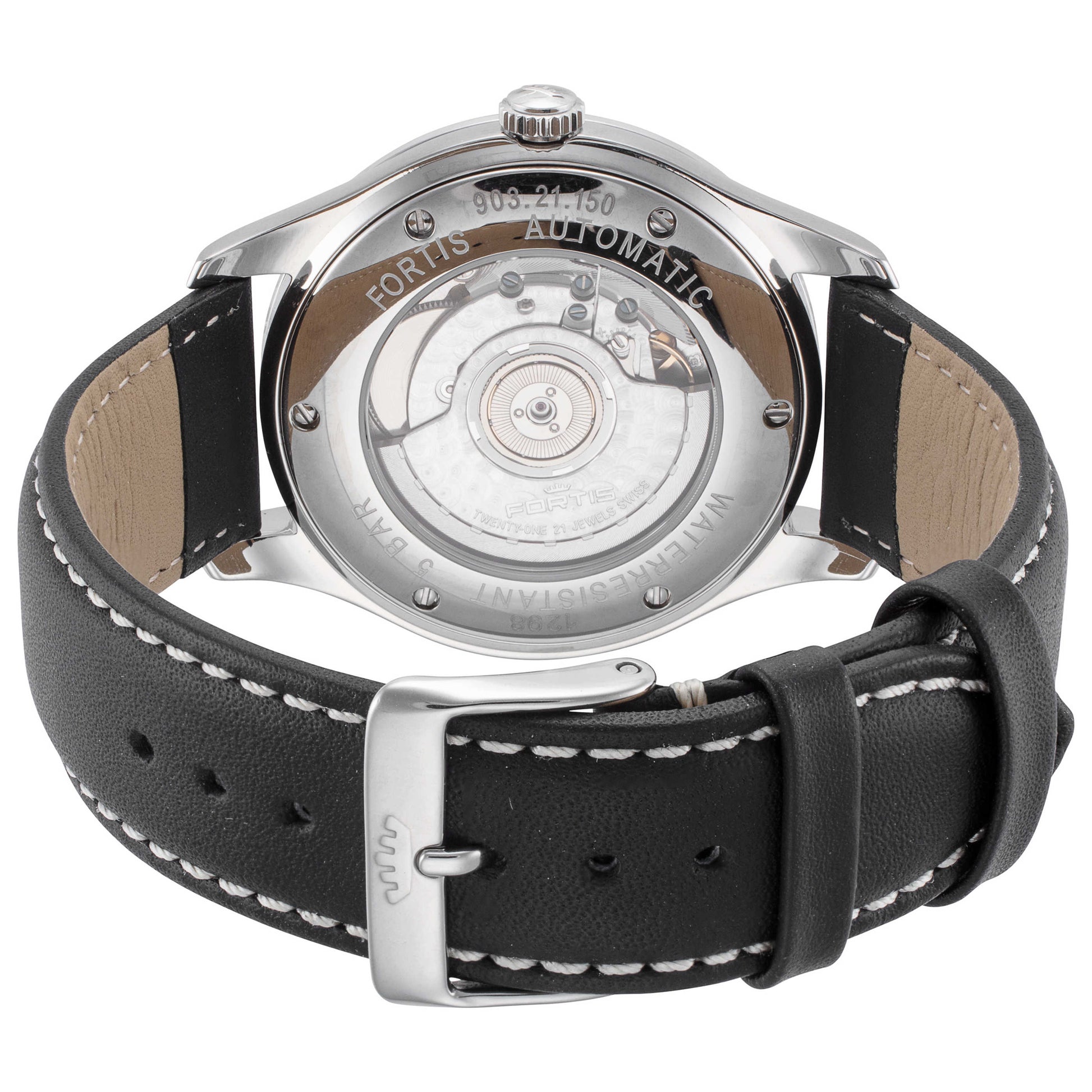 Back view of Fortis Tycoon Date P.M. Men's Automatic Watch 903.21.11-L01