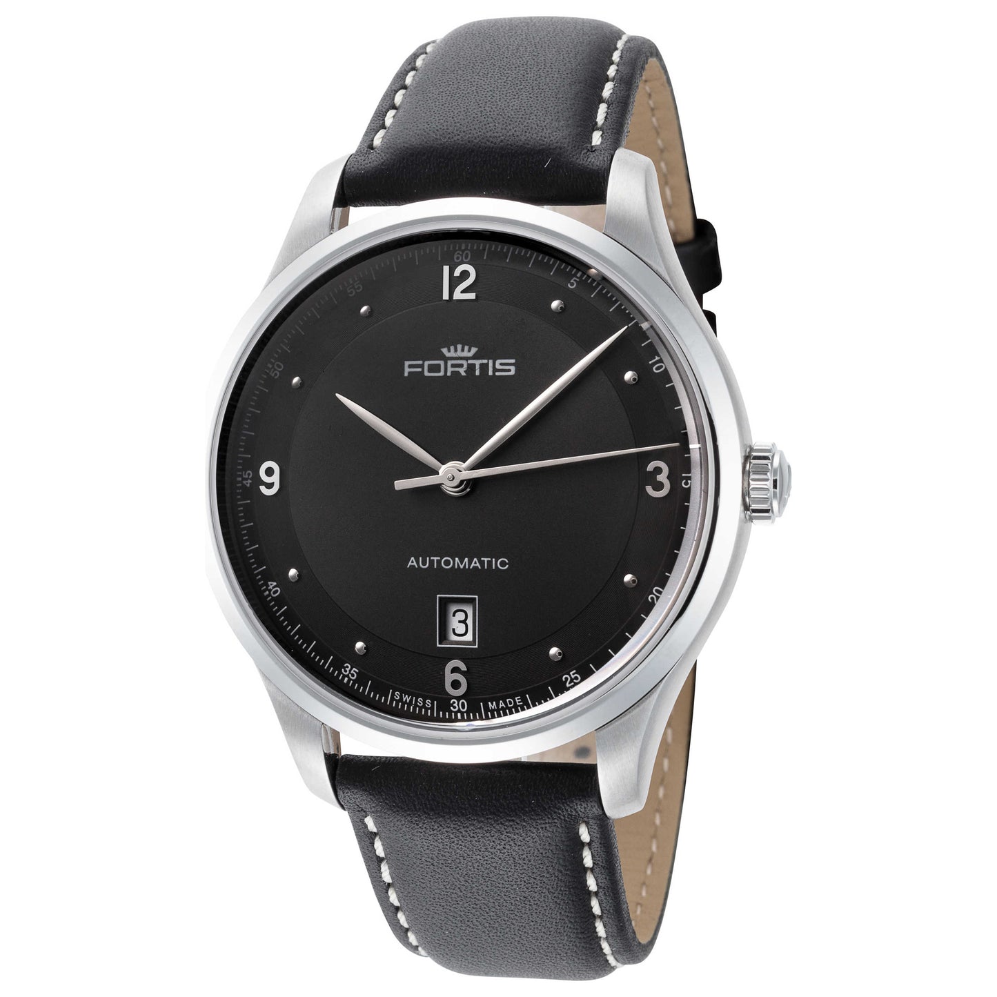 Front view of Fortis Tycoon Date P.M. Men's Automatic Watch 903.21.11-L01