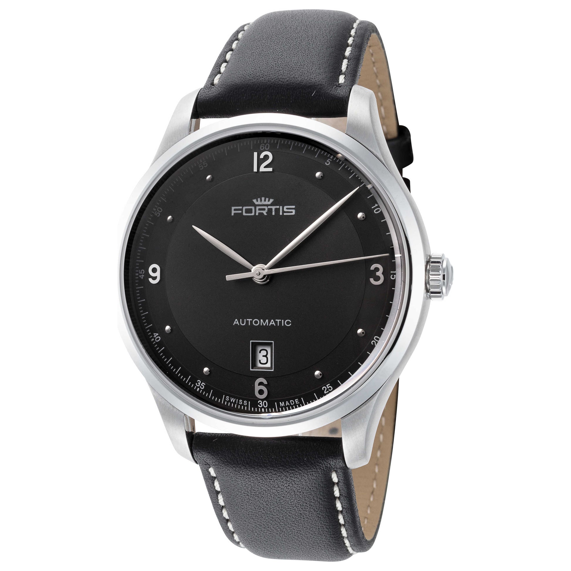 Front view of Fortis Tycoon Date P.M. Men's Automatic Watch 903.21.11-L01