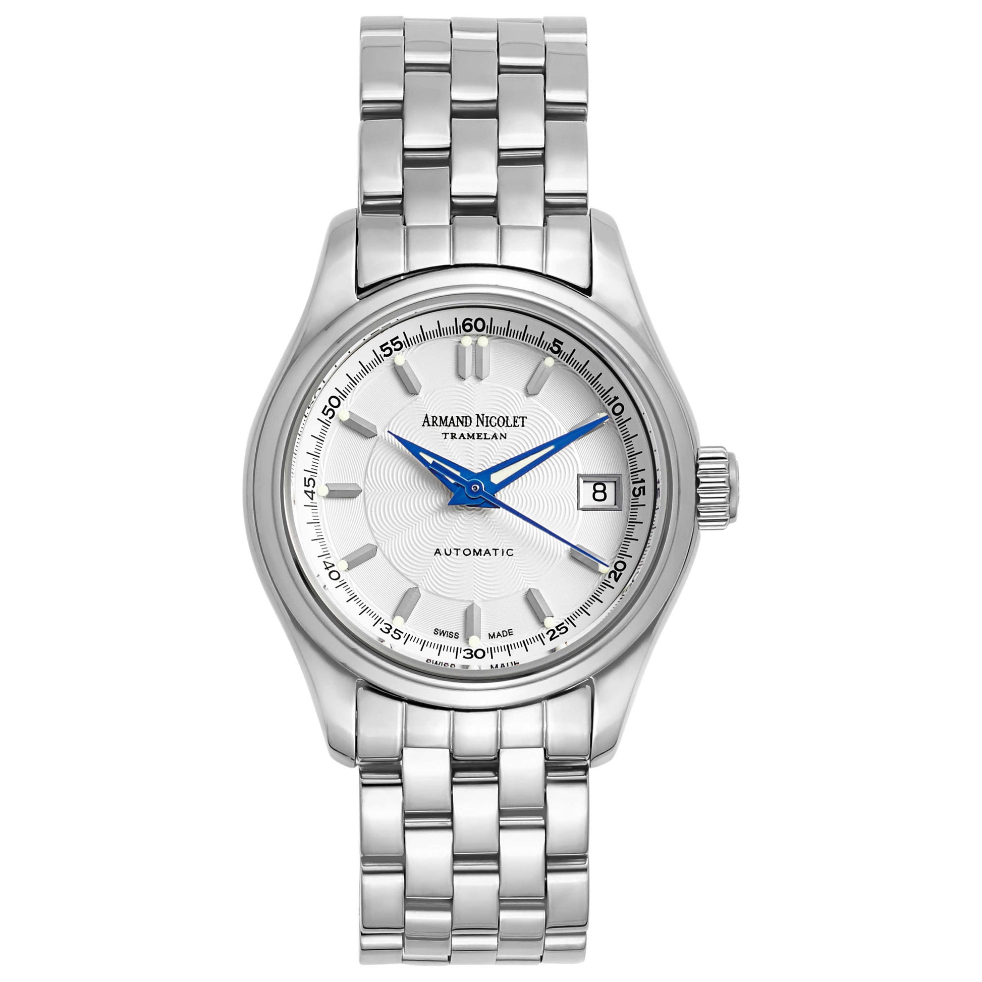 Front view of Armand Nicolet Hunter Men's Automatic Watch 9040A-1-AG-M9060