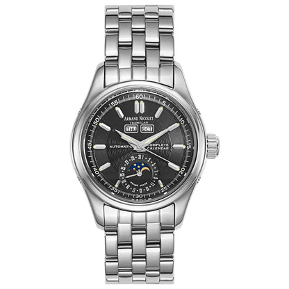 Front view of Armand Nicolet Hunter Men's Automatic Watch 9042A-1-NR-M9060