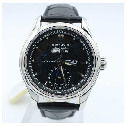 Front view of Armand Nicolet Hunter Men's Automatic Watch 9042A-1-NRP742NR9-SD