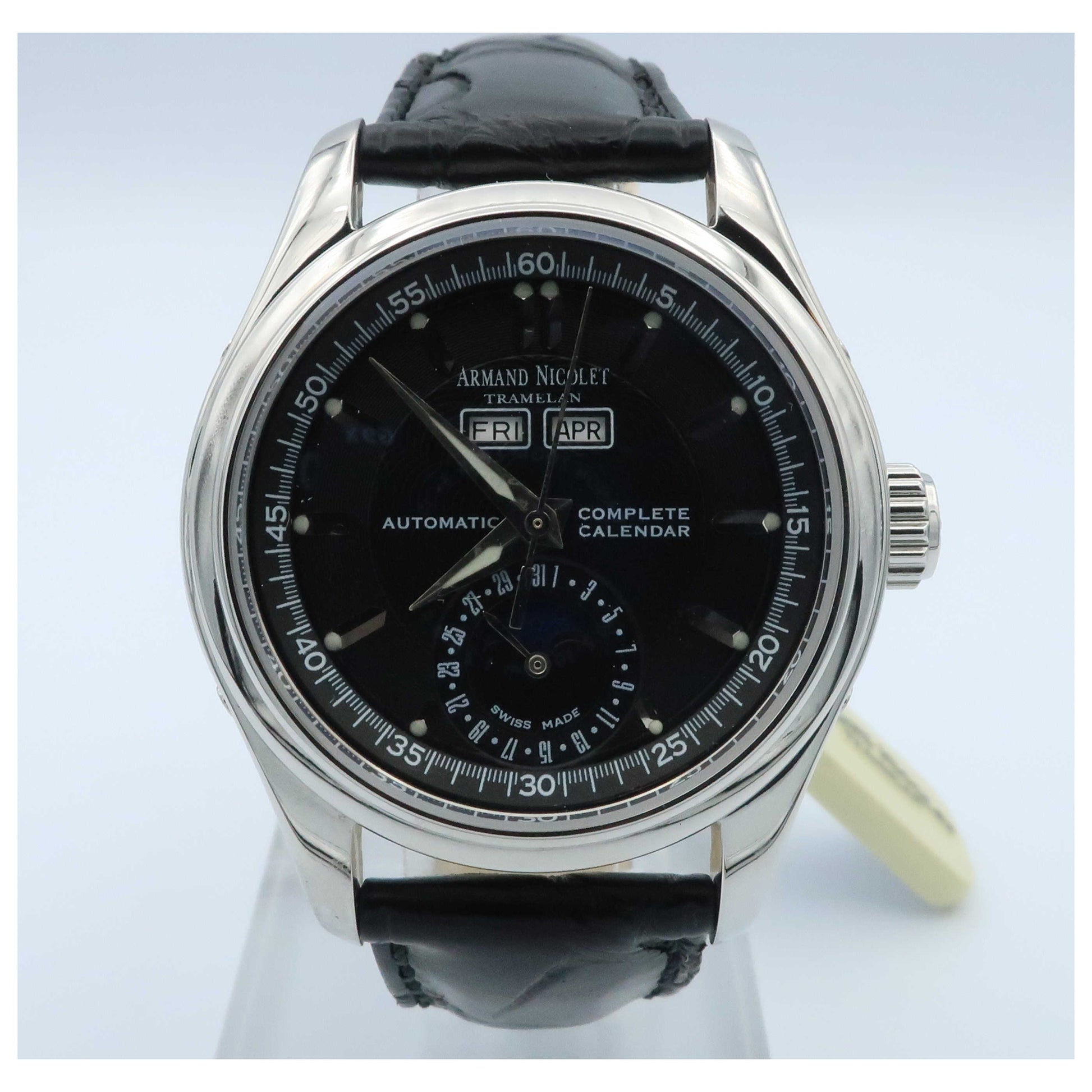 Front view of Armand Nicolet Hunter Men's Automatic Watch 9042A-1NRP742NR9-SDV