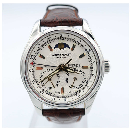 Front view of Armand Nicolet Hunter Men's Automatic Watch 9042B-1-ASP742MR9-SD