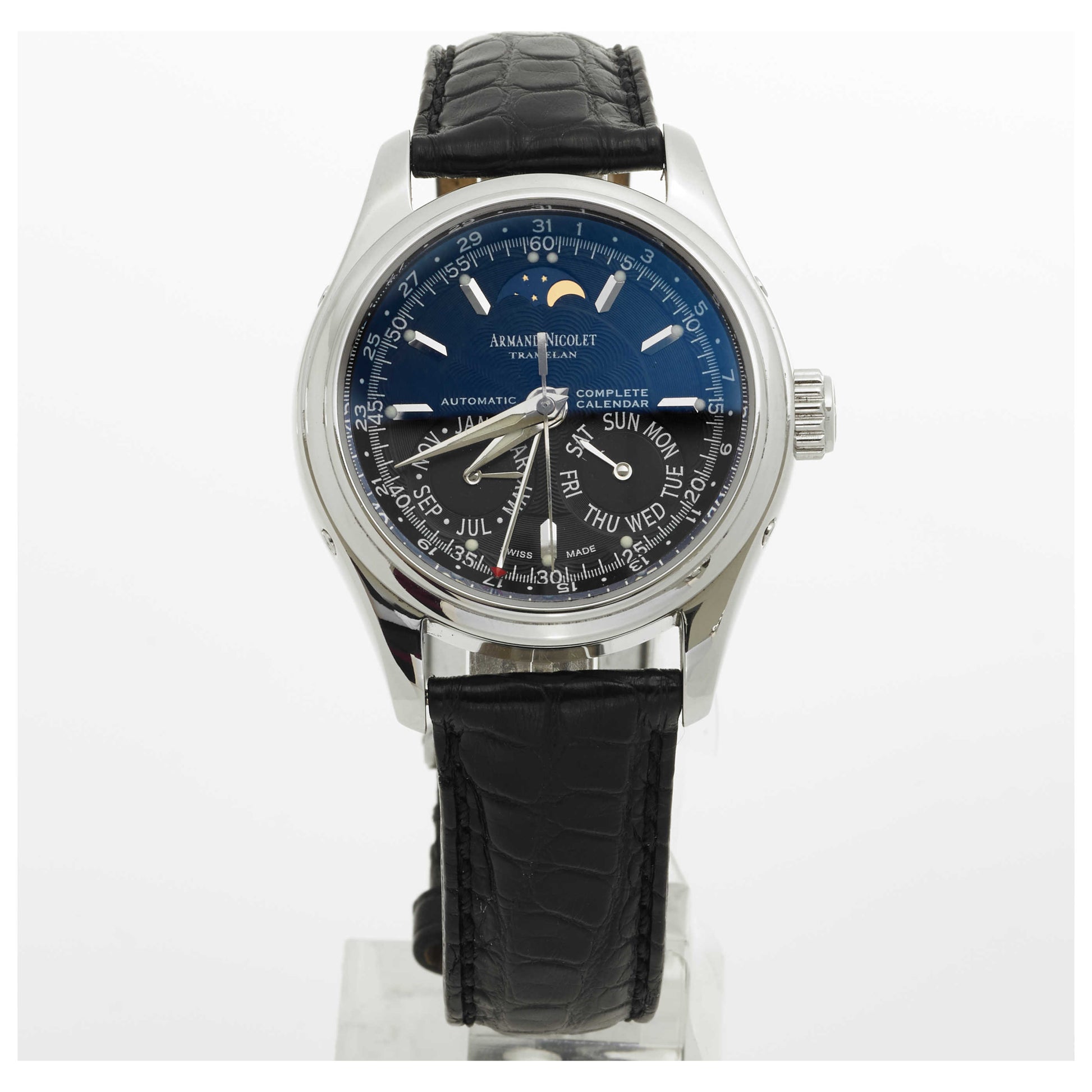 Front view of Armand Nicolet Hunter Men's Automatic Watch 9042B-1-NRP742NR9-PO