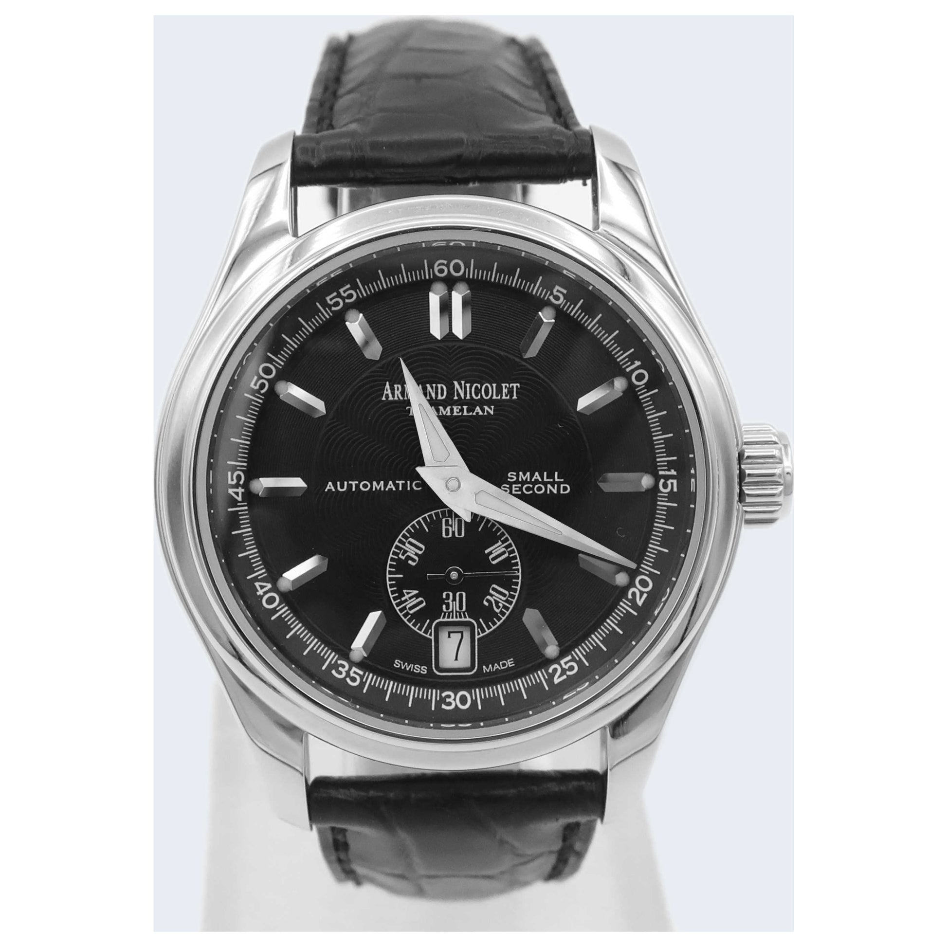 Front view of Armand Nicolet Hunter Men's Automatic Watch 9045A-1-NRP742NR9-SD