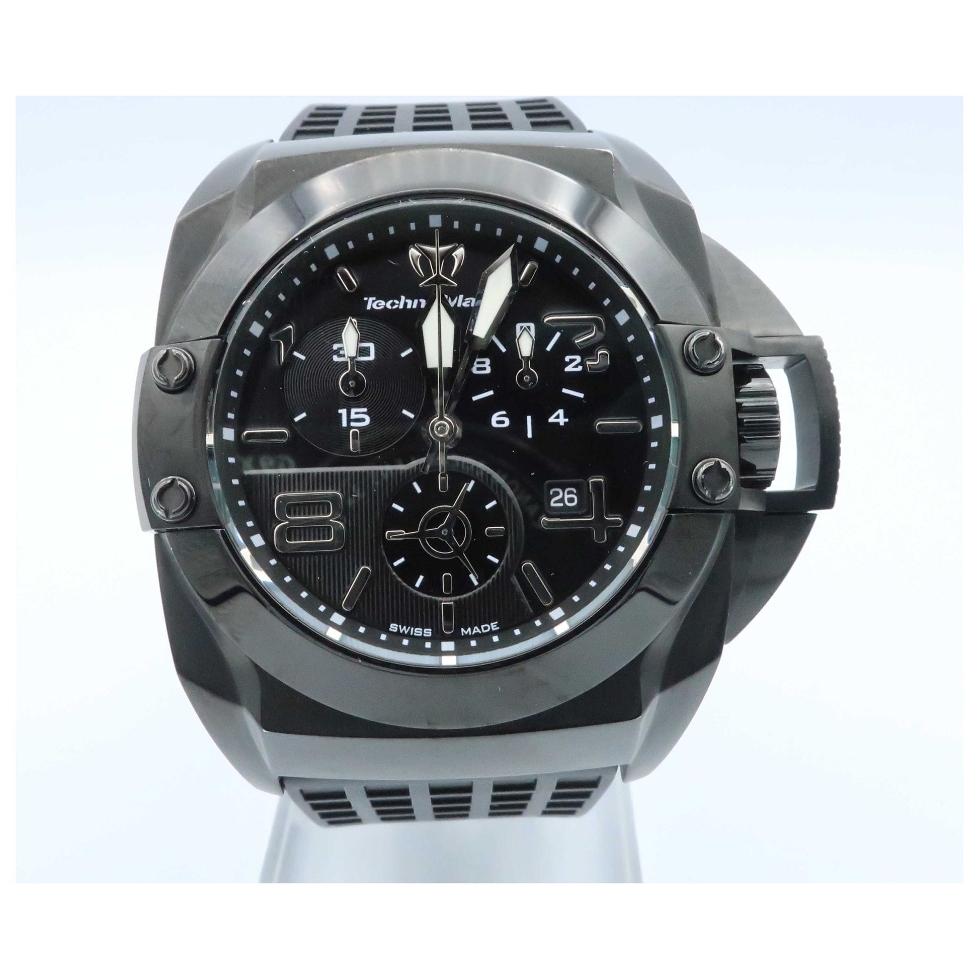 Front view of TechnoMarine BlackWatch Men's Swiss Quartz (Battery-Powered) Watch 908003-SD