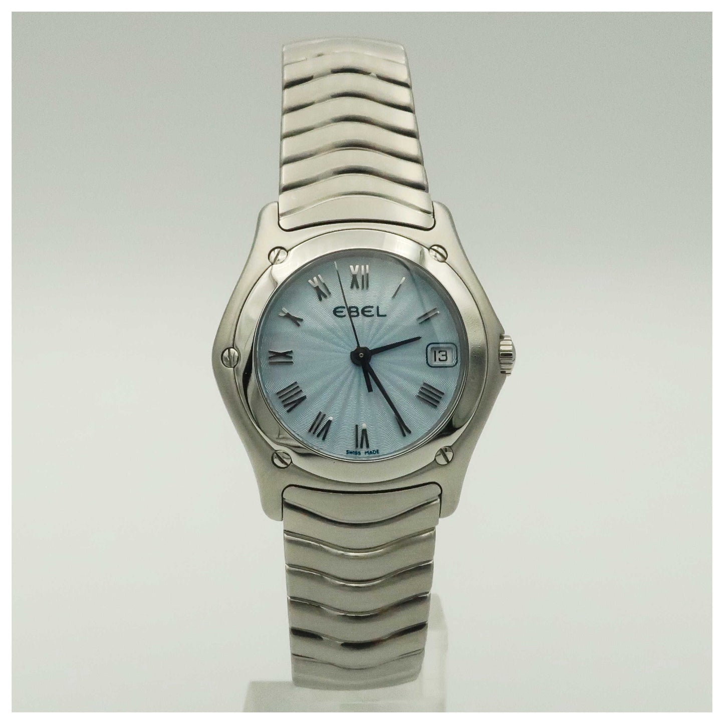 Front view of Ebel Classic Wave Women's Swiss Quartz (Battery-Powered) Watch 9087F21-24225-SDV