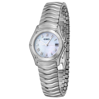 Front view of Ebel Classic Wave Women's Swiss Quartz (Battery-Powered) Watch 9087F21-9225