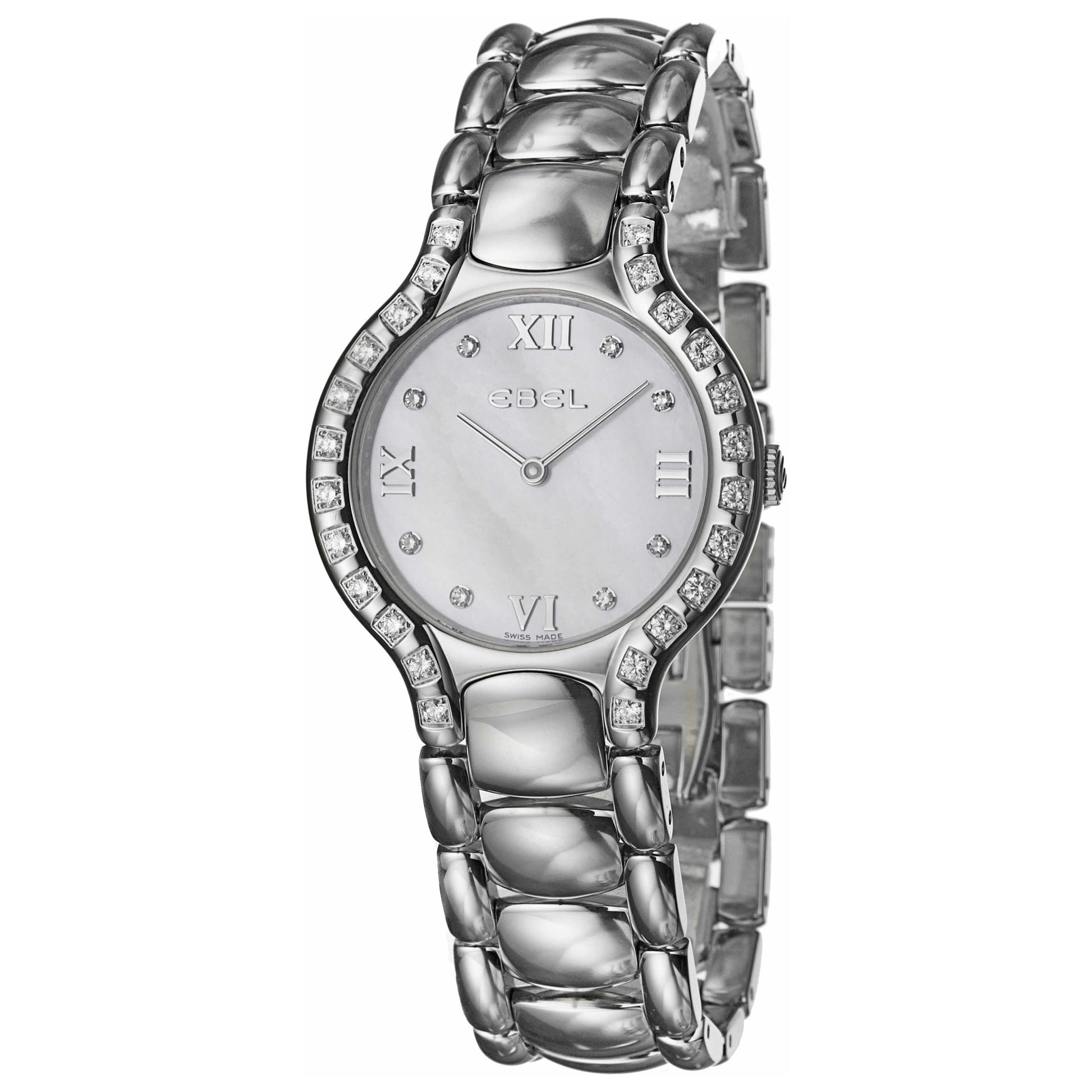 Front view of Ebel Beluga Women's Swiss Quartz (Battery-Powered) Watch 9090438-983050L