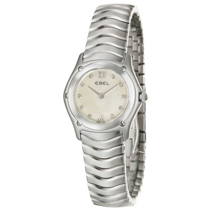 Front view of Ebel Classic Wave Women's Swiss Quartz (Battery-Powered) Watch 9090F21-9725