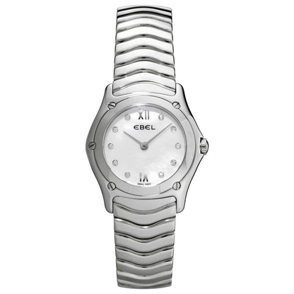 Front view of Ebel Classic Wave Women's Swiss Quartz (Battery-Powered) Watch 9090F22-9725