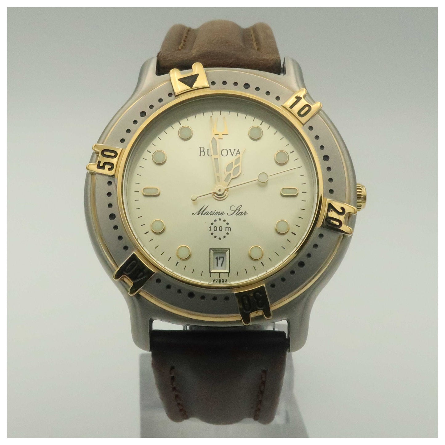 Front view of Bulova Marine Star Men's Watch 90B50-PO