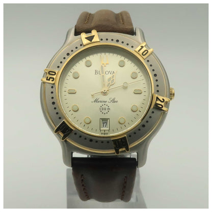 Front view of Bulova Marine Star Men's Watch 90B50-PO