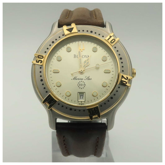 Front view of Bulova Marine Star Men's Watch 90B50-PO