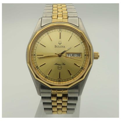 Front view of Bulova Marine Star Men's Quartz Watch 90C64-PO