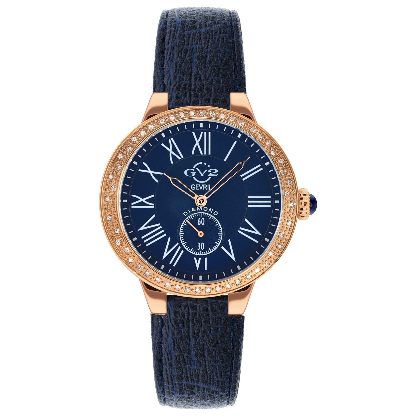 Front view of GV2 by Gevril Astor Vegan Women's Quartz Watch 9109-V1