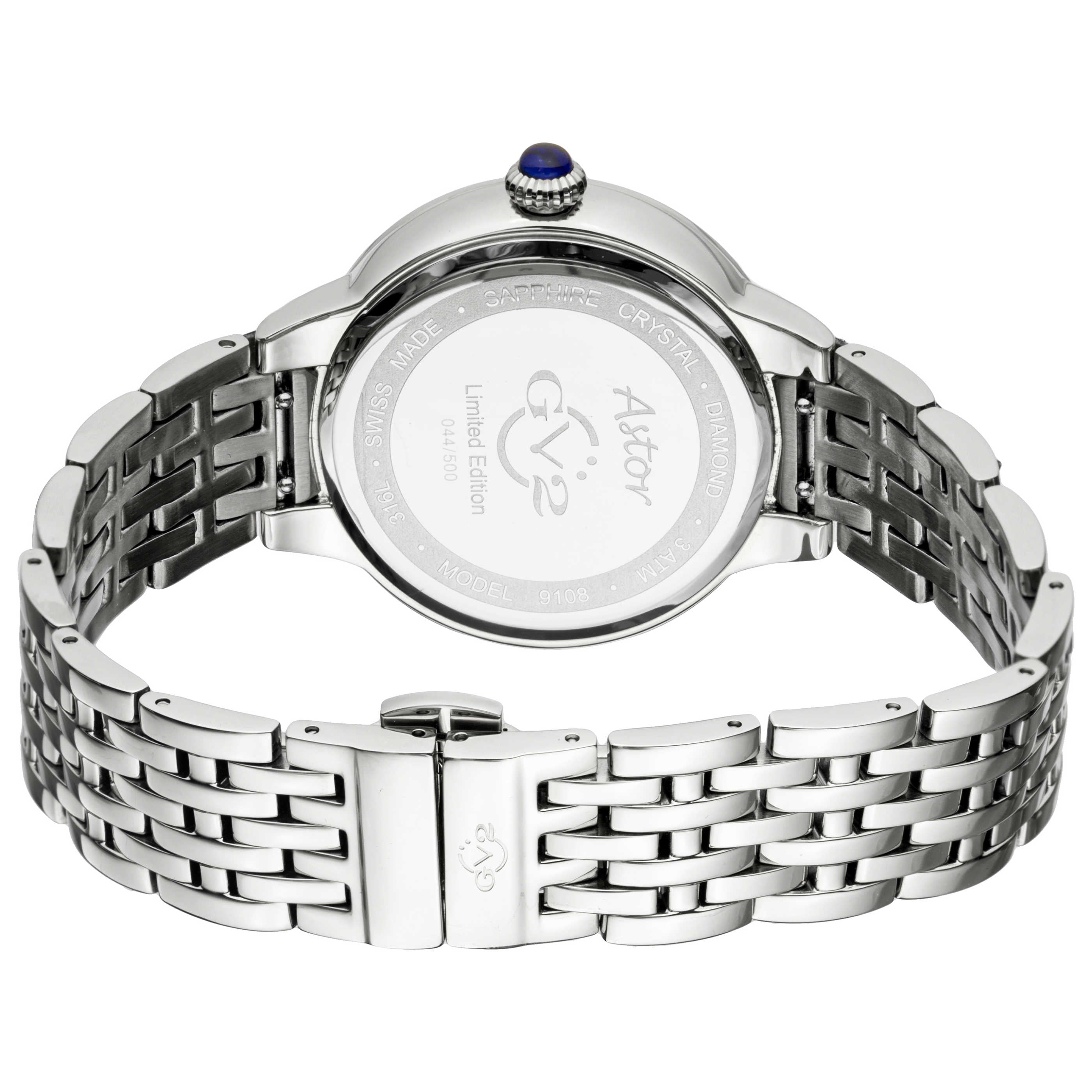 Stainless Steel Gevril Women's Astor Diamond Watch Watches