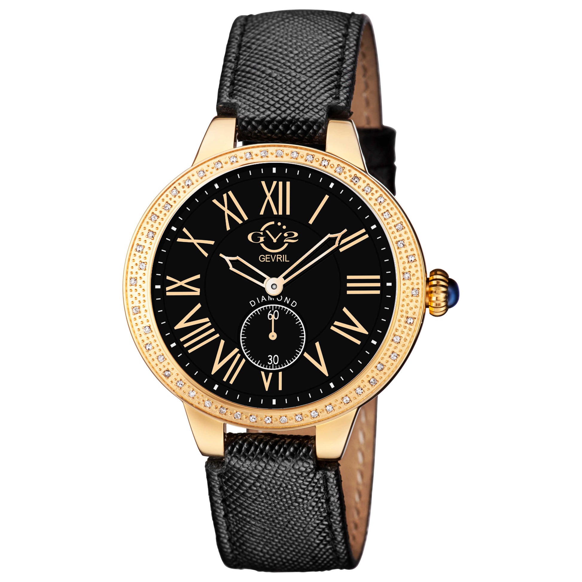 Front view of GV2 by Gevril Astor Diamond Women's Quartz Watch 9112