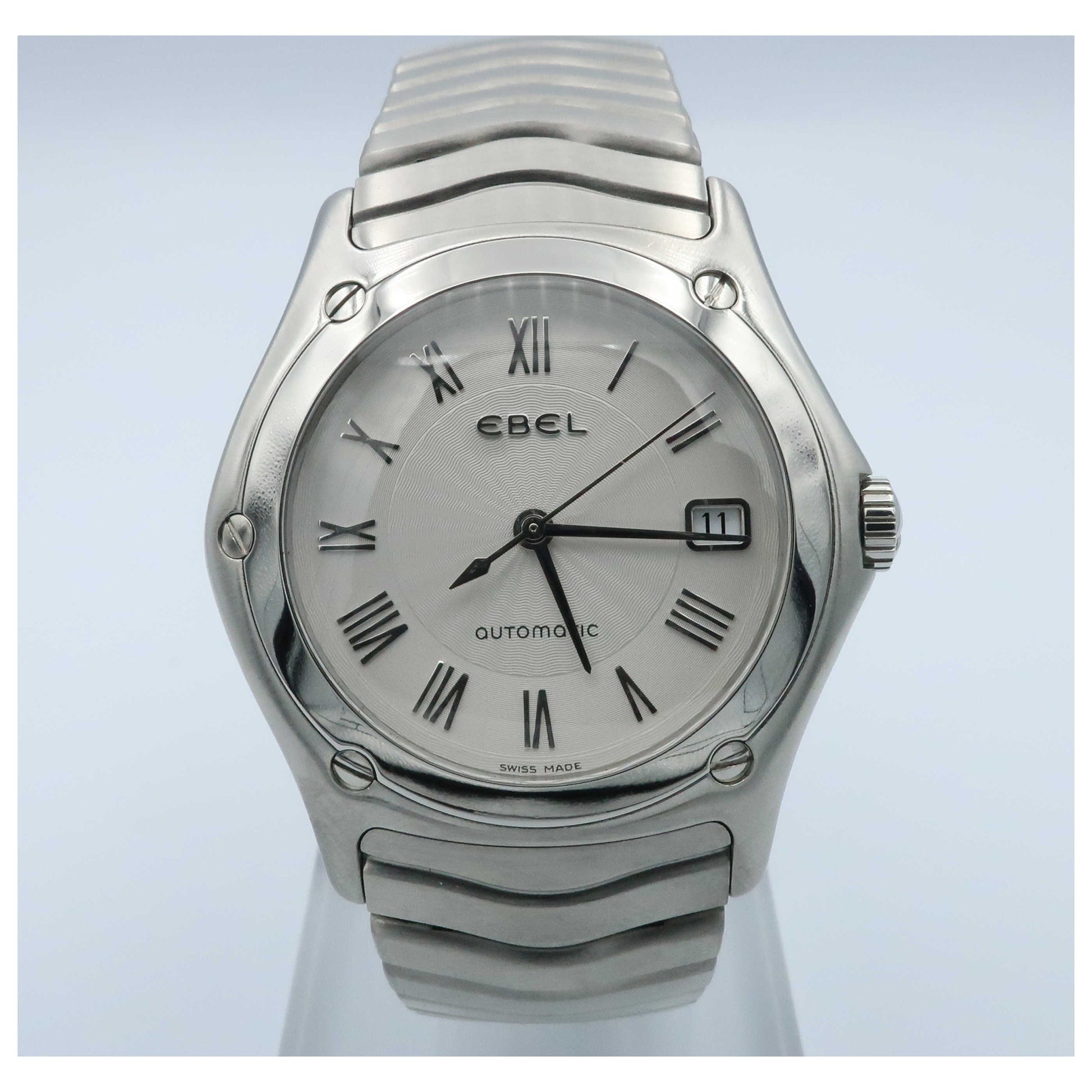 Front view of Ebel Classic Wave Men's Automatic Watch 9120F41-36225-SDV