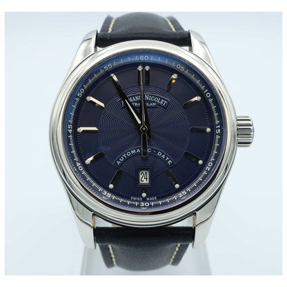 Front view of Armand Nicolet M02 Men's Automatic Watch 9140A2-BU-P140BU2-SD