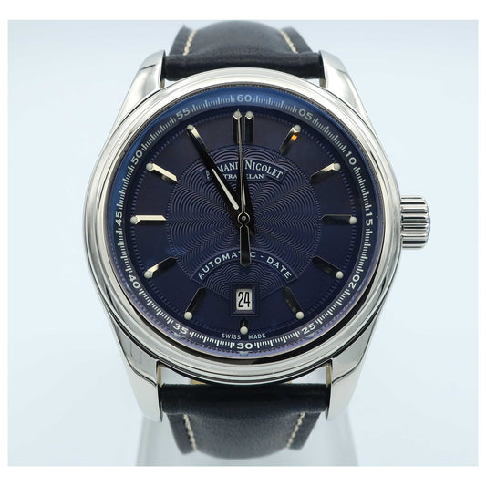 Front view of Armand Nicolet M02 Men's Automatic Watch 9140A2-BU-P140BU2-SD