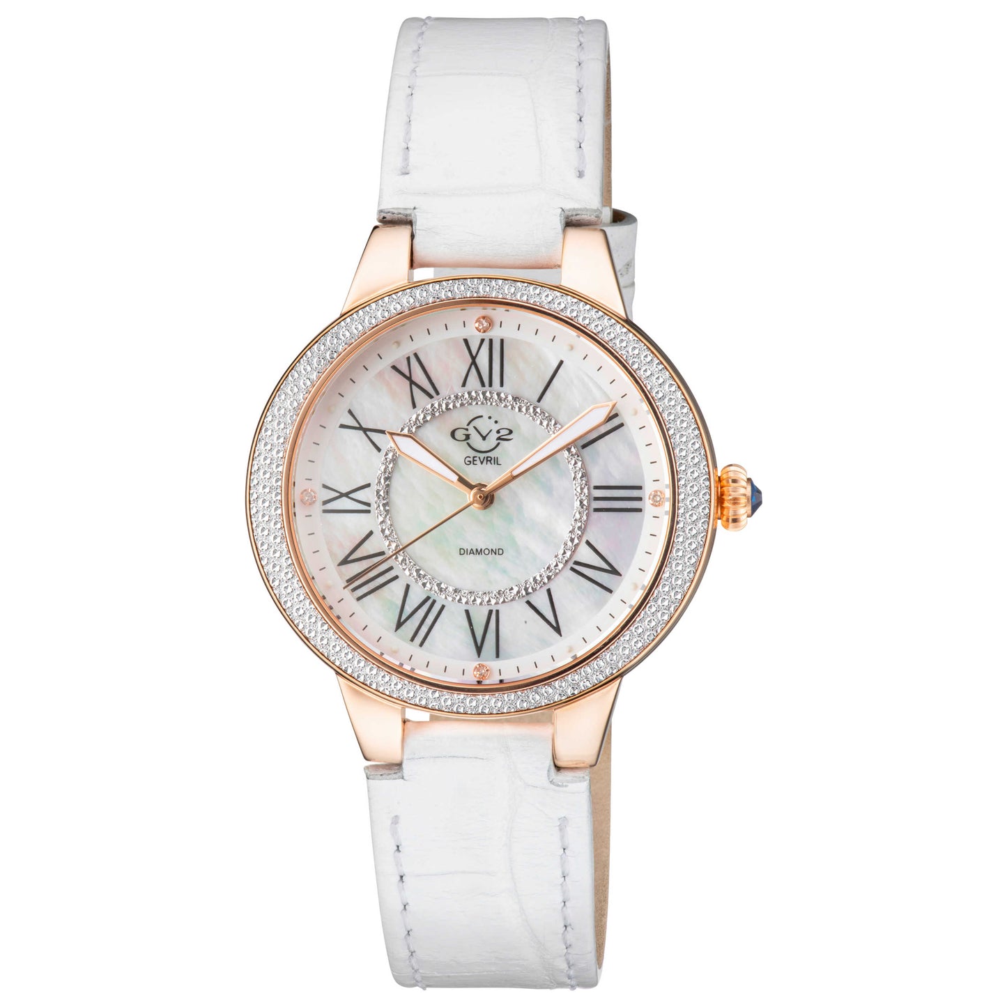 Front view of GV2 by Gevril Astor II Diamond Women's Quartz Watch 9141-L2