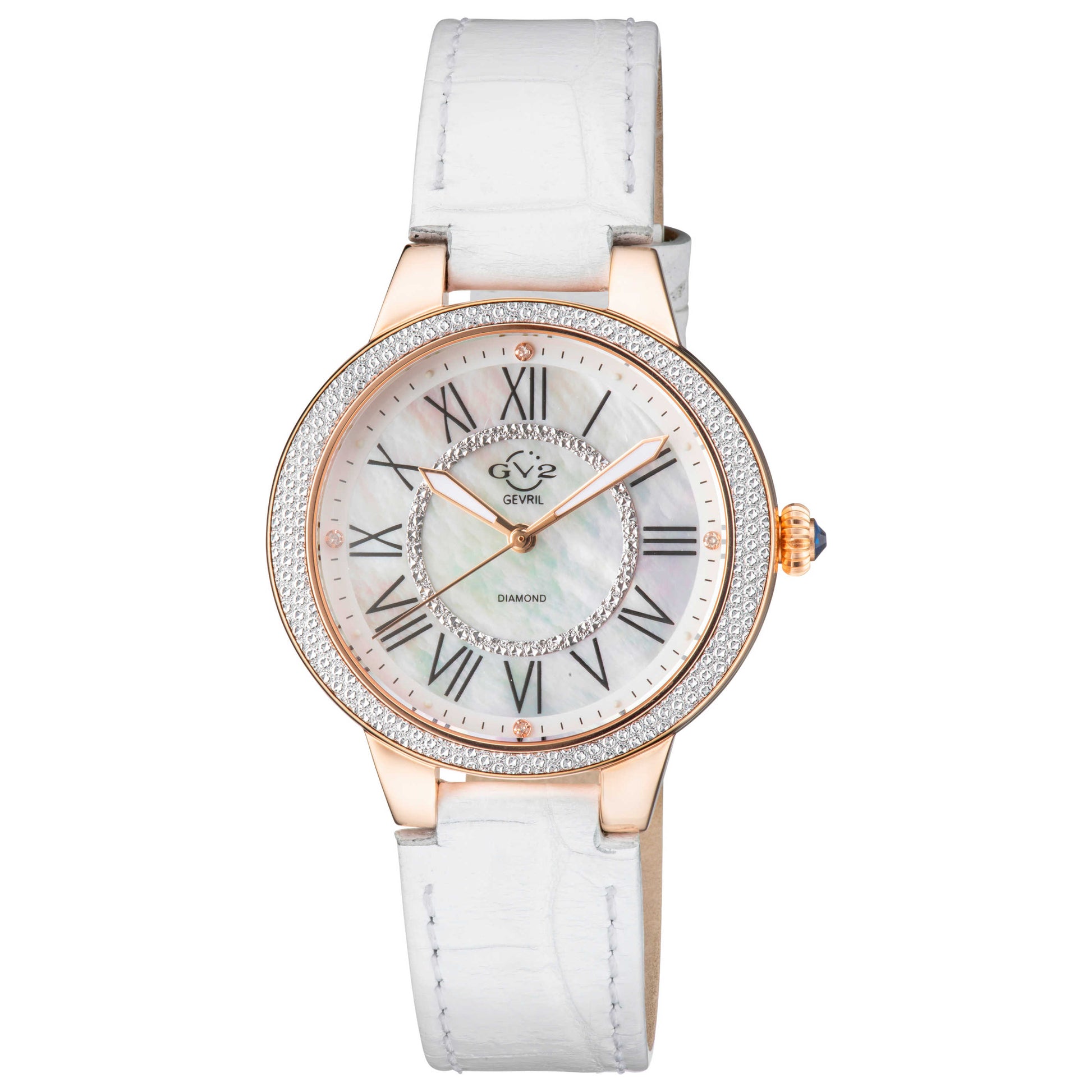 Front view of GV2 by Gevril Astor II Diamond Women's Quartz Watch 9141-L2