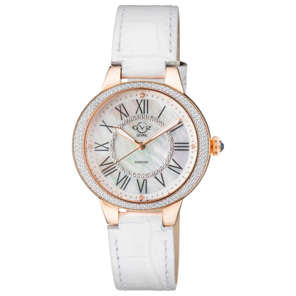 Front view of GV2 by Gevril Astor II Diamond Women's Quartz Watch 9141-L2