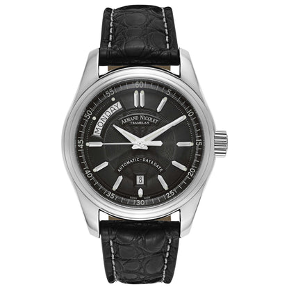 Front view of Armand Nicolet M02 Men's Automatic Watch 9141A-NR-P974NR2