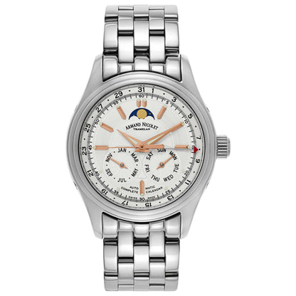 Front view of Armand Nicolet M02 Men's Automatic Watch 9142B-AS-M9140