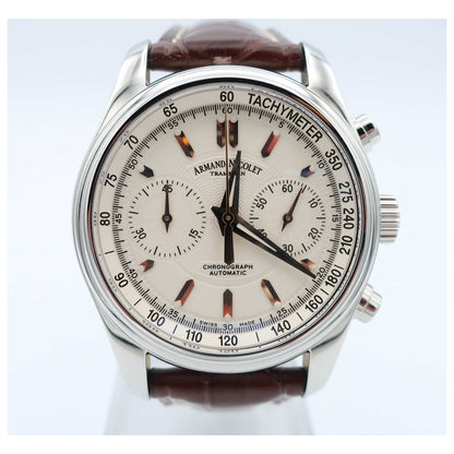 Front view of Armand Nicolet M02 Men's Automatic Watch 9144A-AS-P974MR2-PO