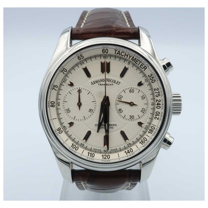 Front view of Armand Nicolet M02 Men's Automatic Watch 9144A-AS-P974MR2-SDV