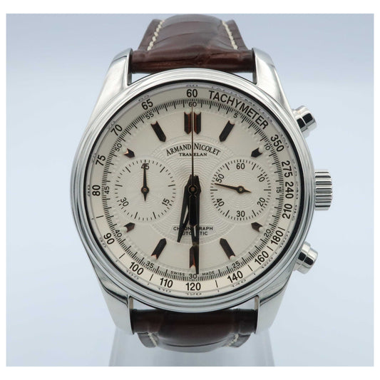 Front view of Armand Nicolet M02 Men's Automatic Watch 9144A-AS-P974MR2-SDV