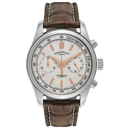 Front view of Armand Nicolet M02 Men's Automatic Watch 9144A-AS-P974MR2