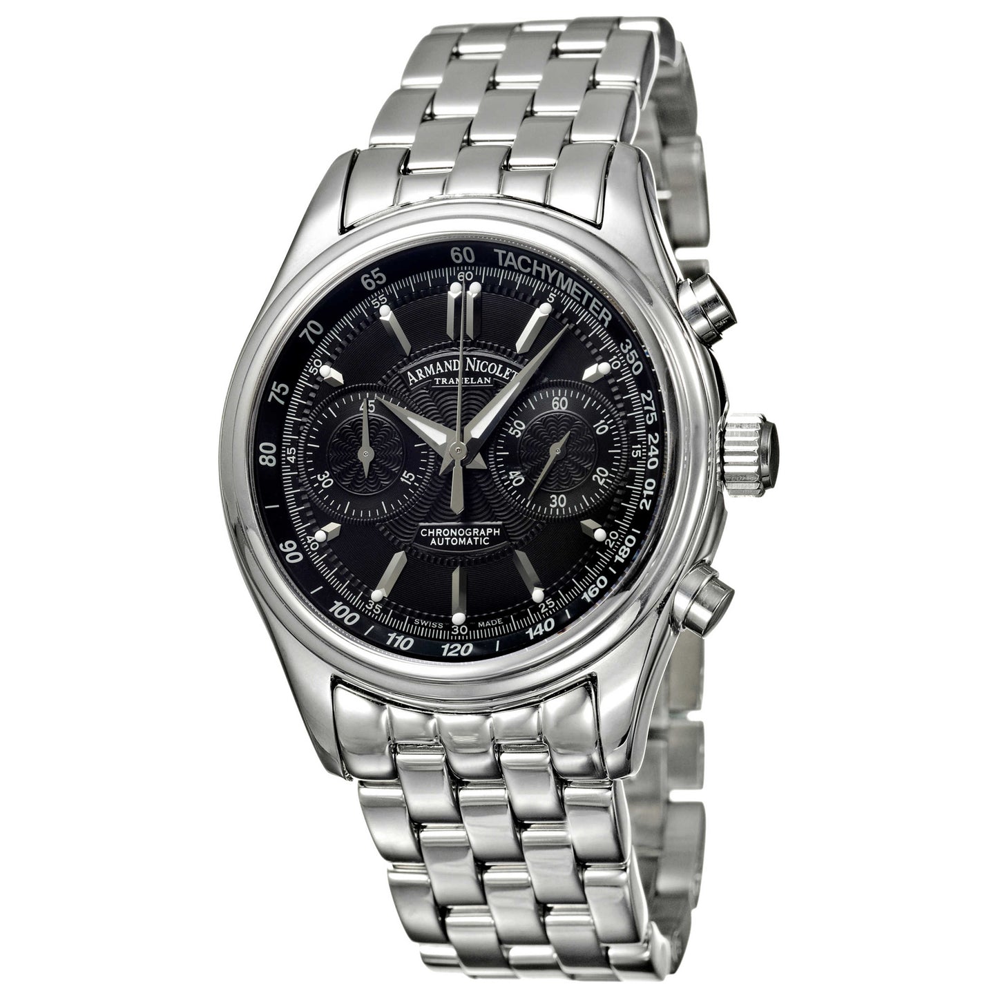 Front view of Armand Nicolet M02 Men's Automatic Watch 9144A-NR-M9140