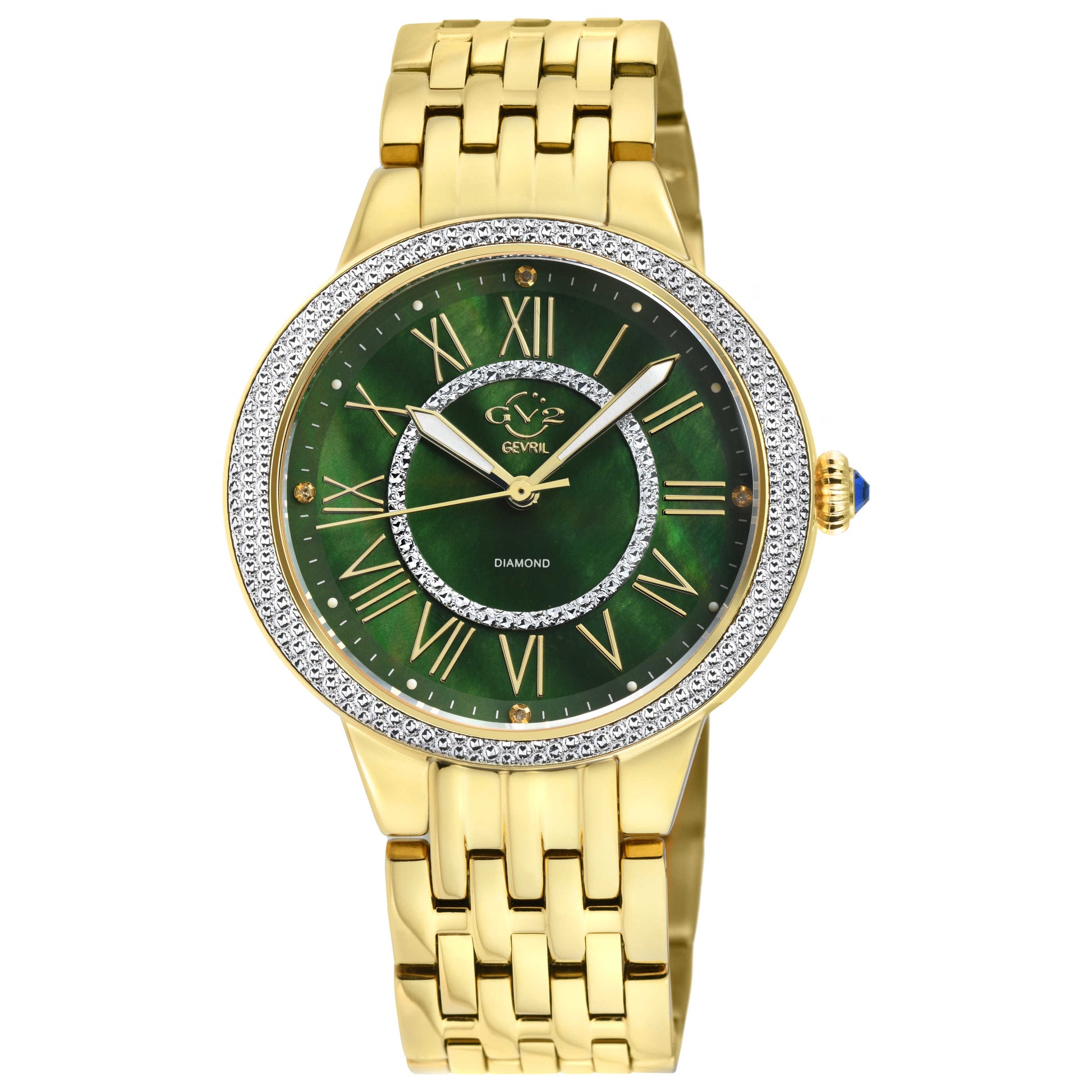 Front view of GV2 by Gevril Astor II Diamond Women's Quartz Watch 9144