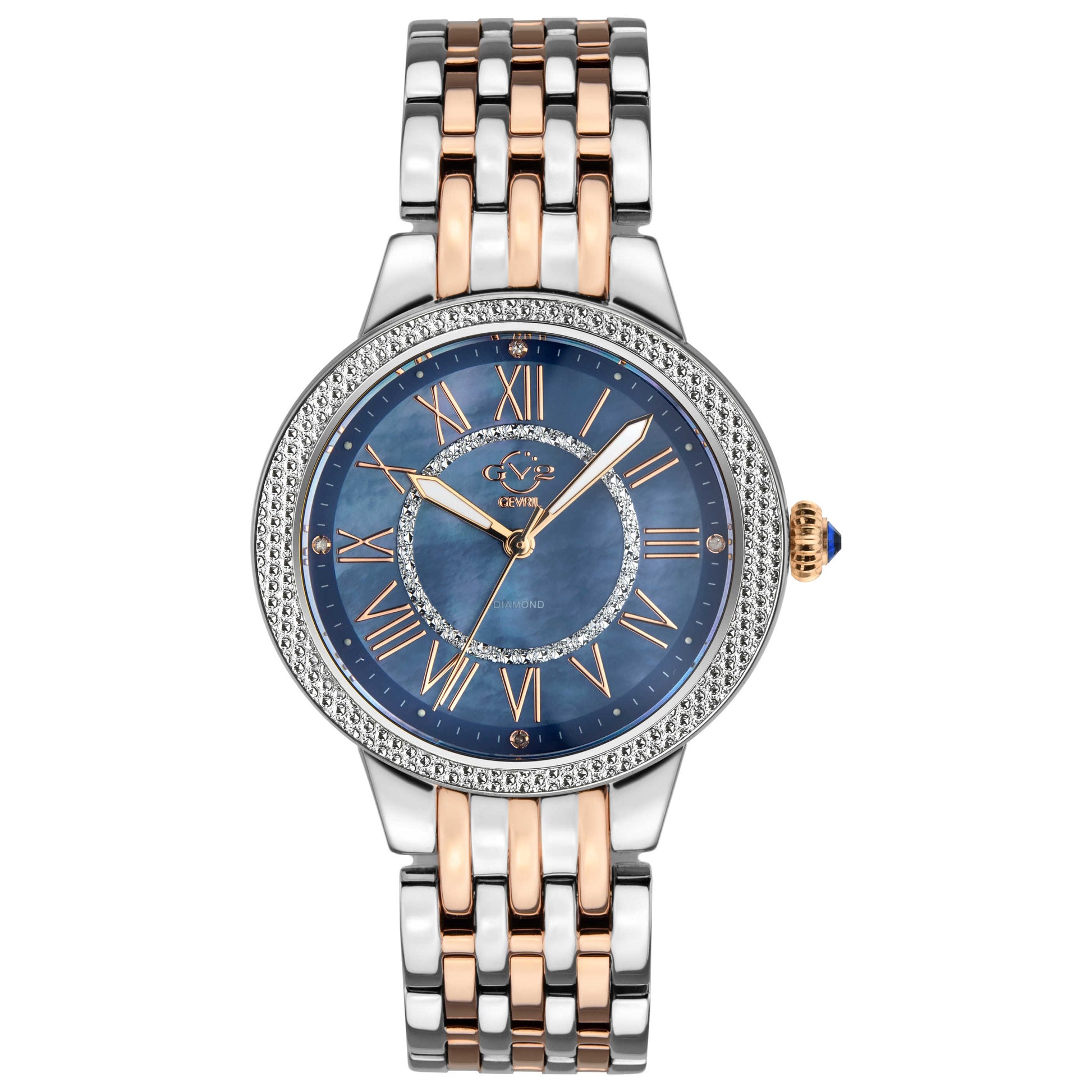 Front view of GV2 by Gevril Astor II Diamond Women's Quartz Watch 9149