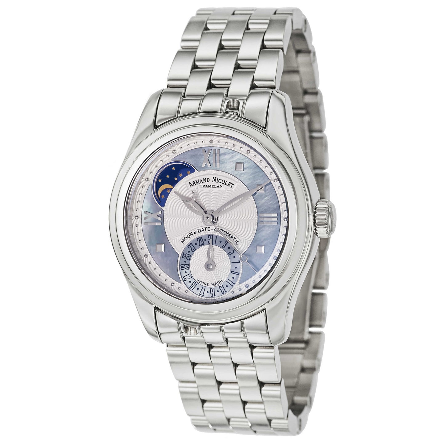 Front view of Armand Nicolet M03 Women's Automatic Watch 9151A-AK-M9150
