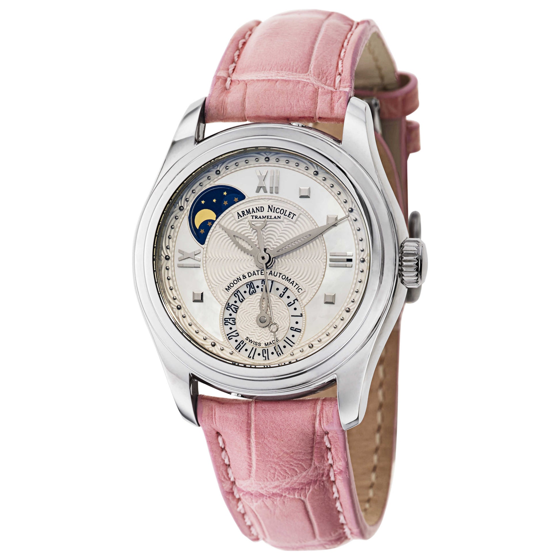 Front view of Armand Nicolet M03 Women's Automatic Watch 9151A-AN-P915RS8