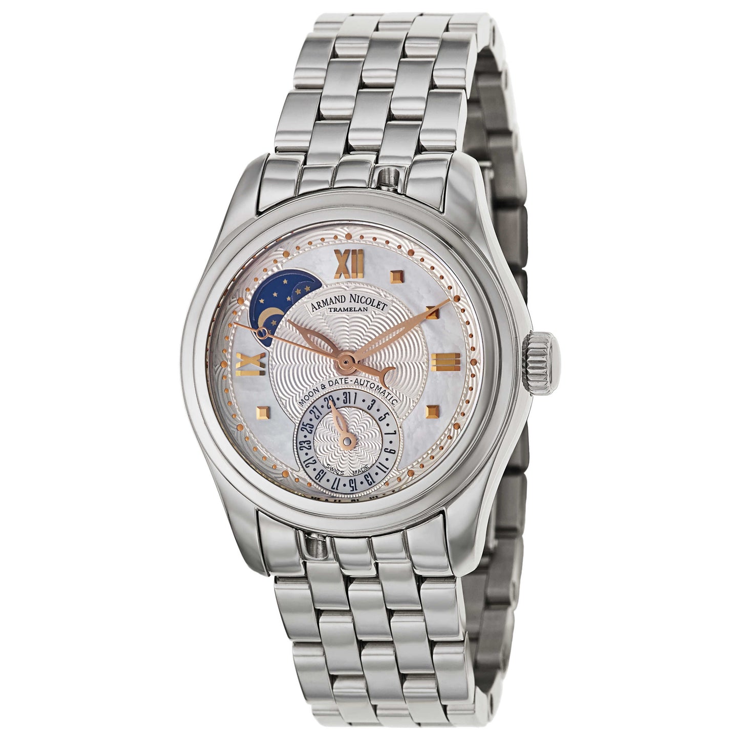 Front view of Armand Nicolet M03 Women's Automatic Watch 9151A-AO-M9150